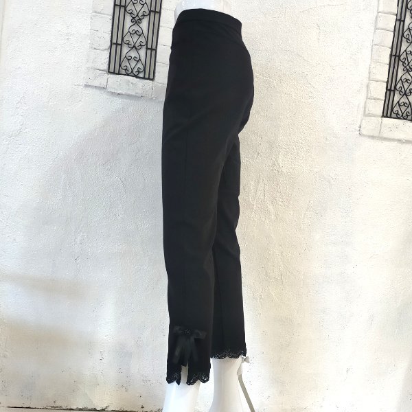 画像5: 【●半額以下SALE● LaLa 】超人気グレードアップ裾スカラップレーステーパードパンツ送料220円代引は通常送料 (5)
